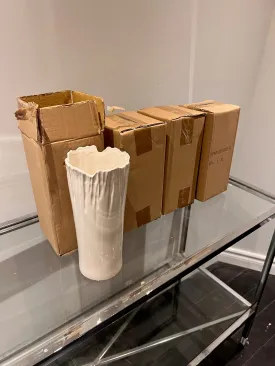 4 BRAND NEW White Vases