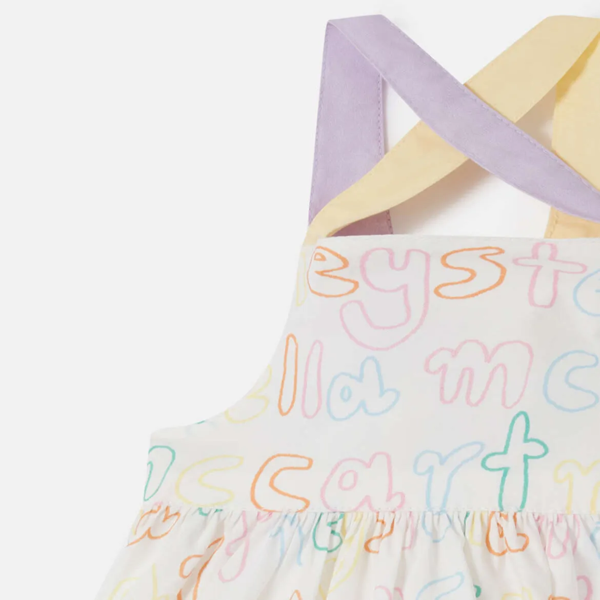 Brand Print Dress and Bloomers Set