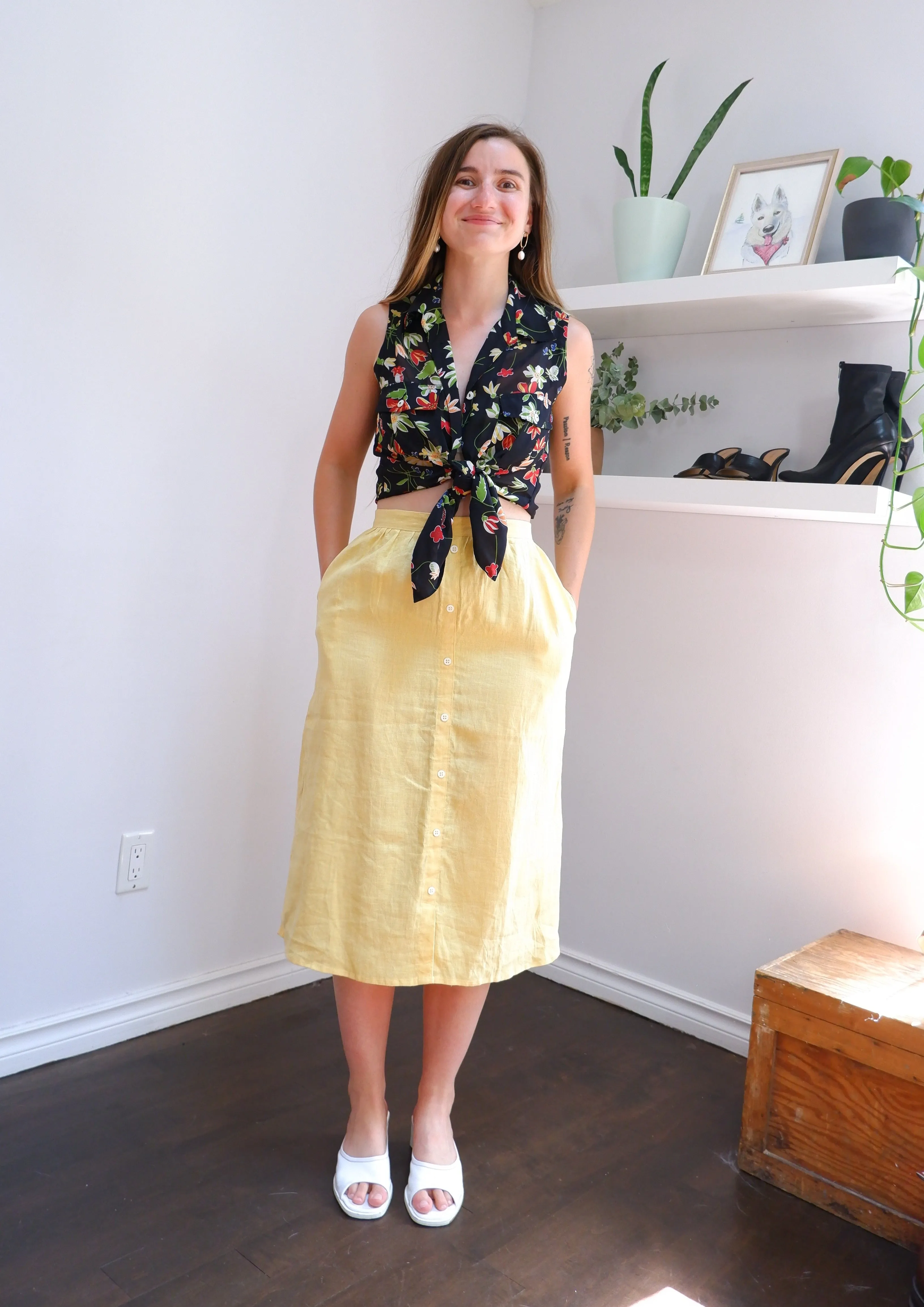 Faithfull the Brand Linen Skirt - 26