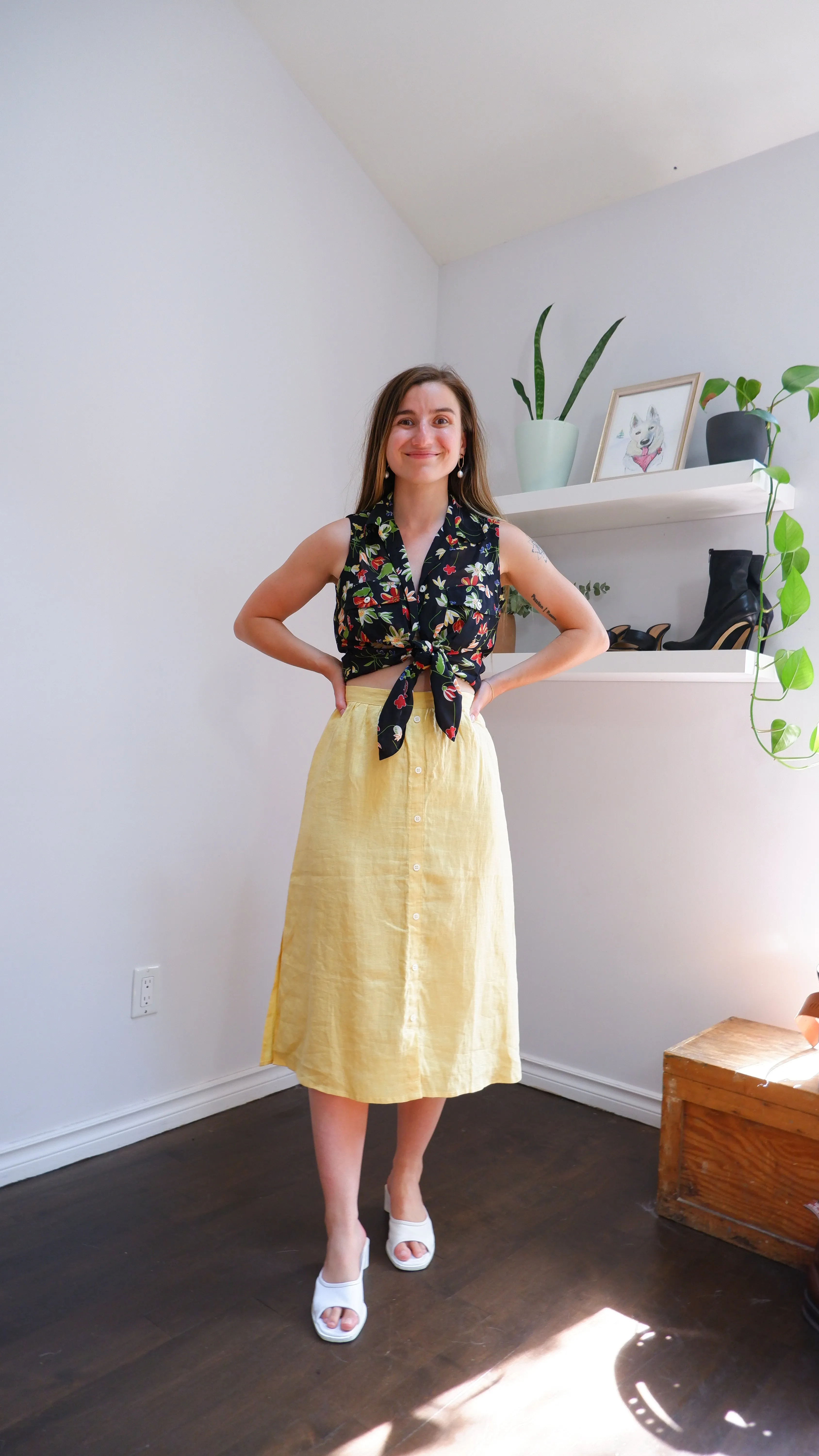 Faithfull the Brand Linen Skirt - 26