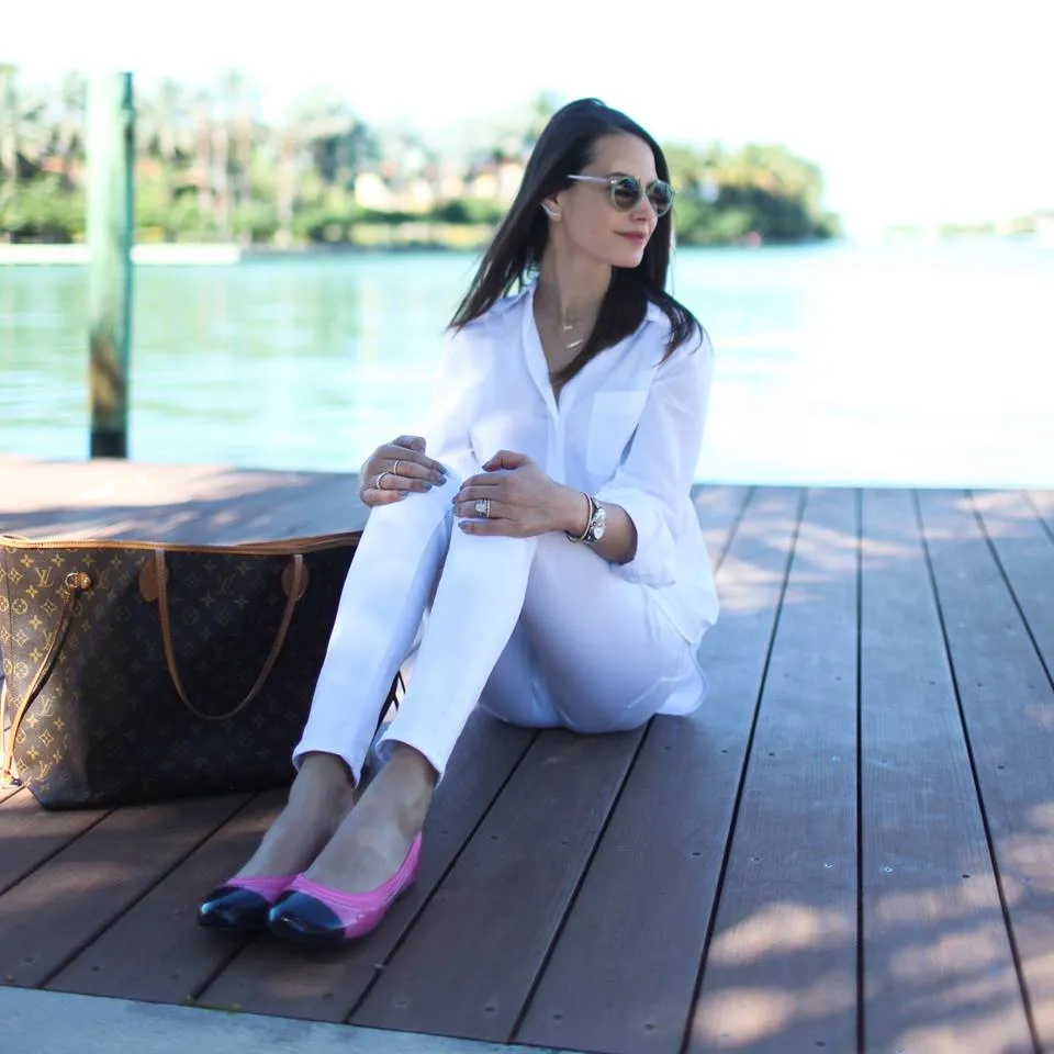 ja-vie bright pink/black jelly flats shoes