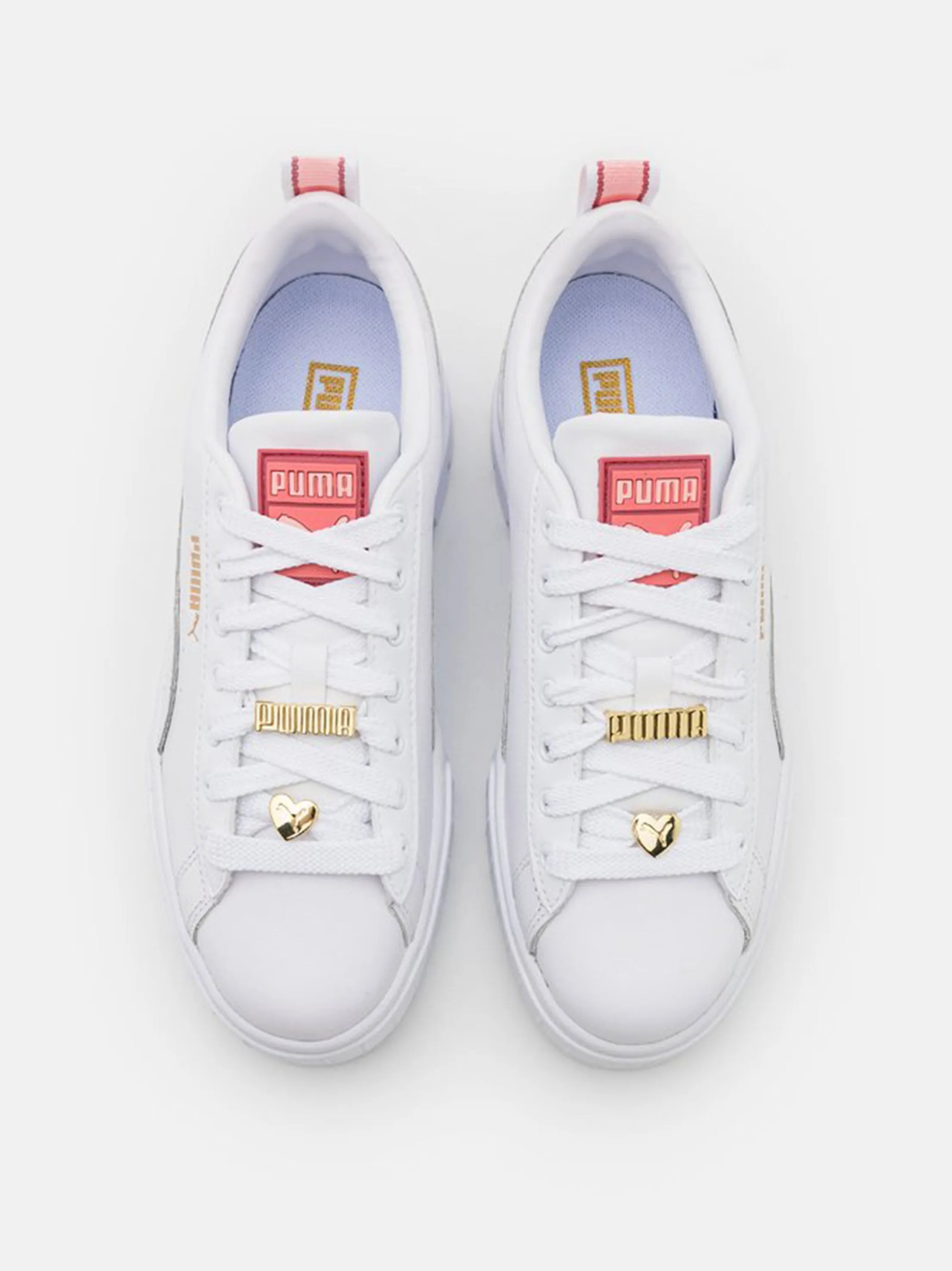 Women's Logo Brand Leather Shoes,White